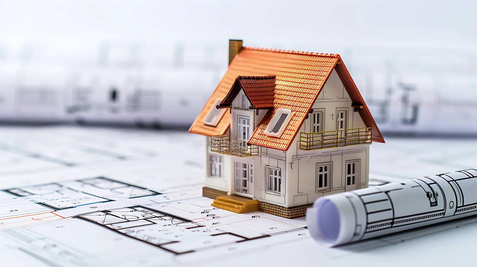 Mini House Blueprint Roll Plan – free scaled image from Dotvec