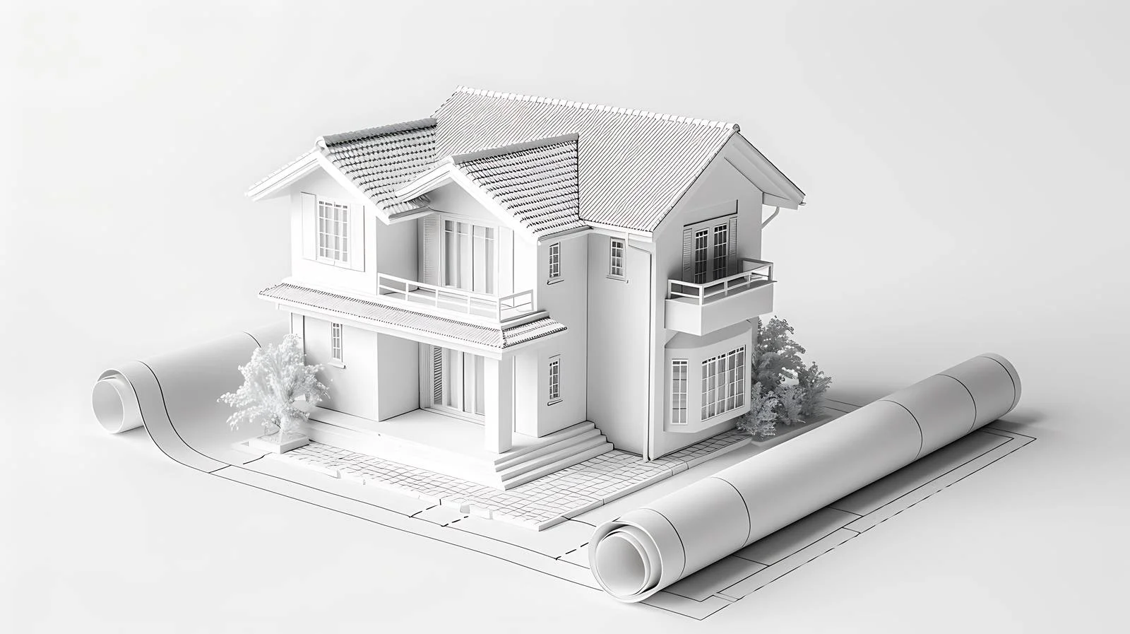 Mini House Blueprint Model Concept — free download from Dotvec