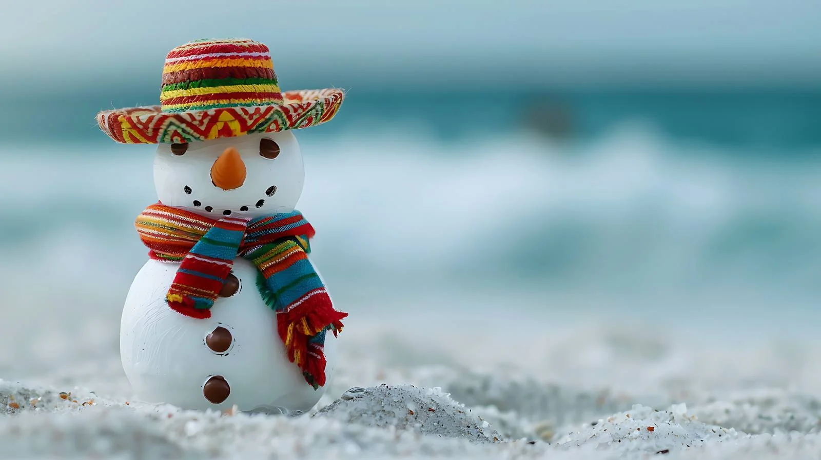 Festive snowman with Mexican flair — free download from Dotvec