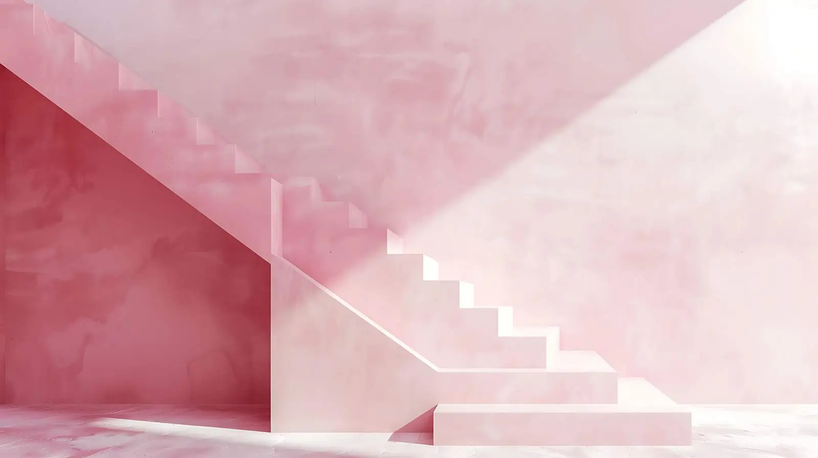 Minimal Aesthetic Architecture with Pink Stairs — free download from Dotvec