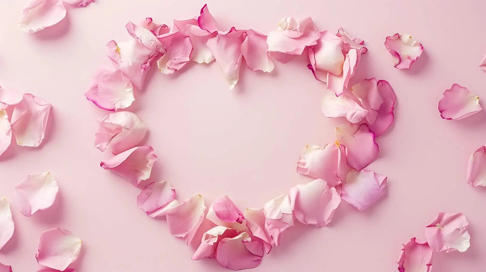 Minimal Floral Heart Frame with Roses — free download from Dotvec