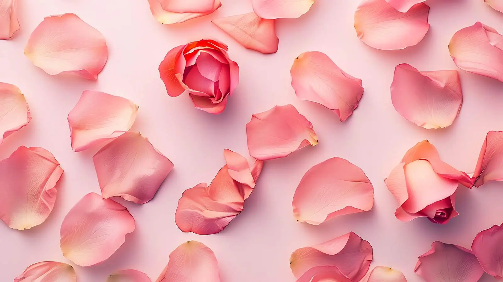 Minimal Floral Frame with Rose Petals — free download from Dotvec