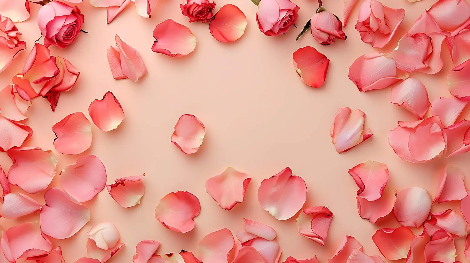 Elegant Floral Frame with Rose Petals — free download from Dotvec