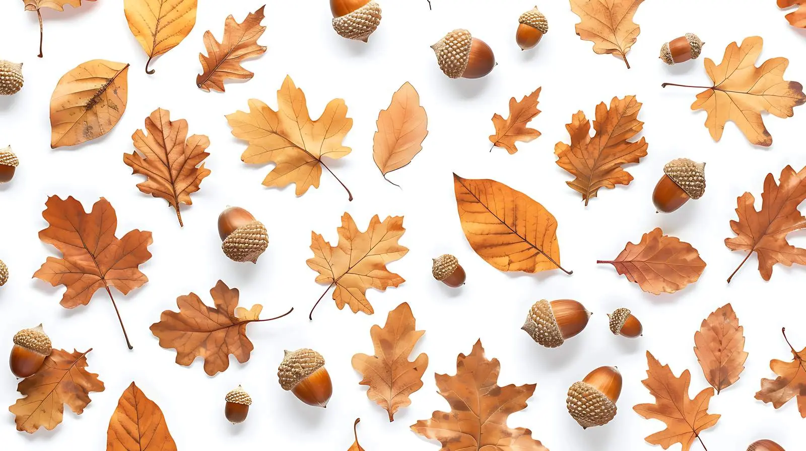 Dried Oak Tree Leaves Autumn Pattern – free stylize image from Dotvec