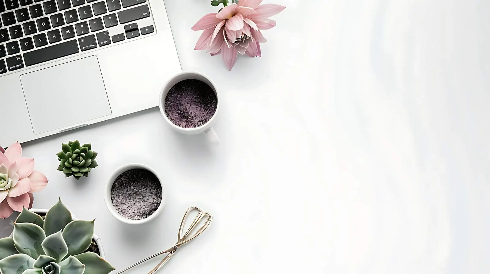 Minimal Business Concept with Succulent and Laptop — free download from Dotvec