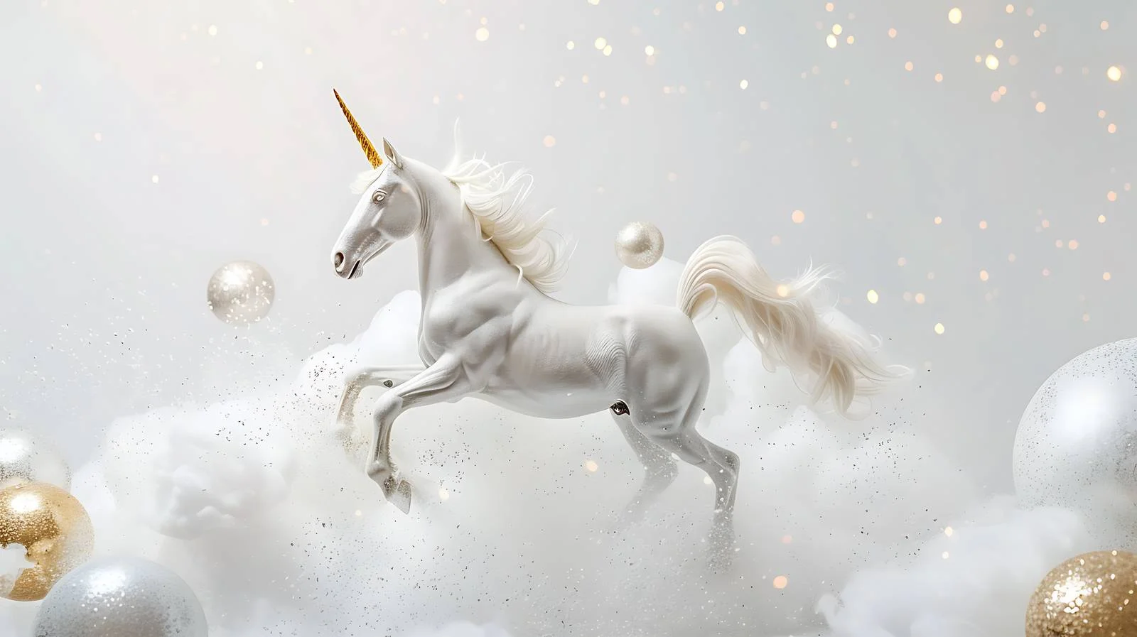 Elegant Glitter Unicorn Composition — free download from Dotvec