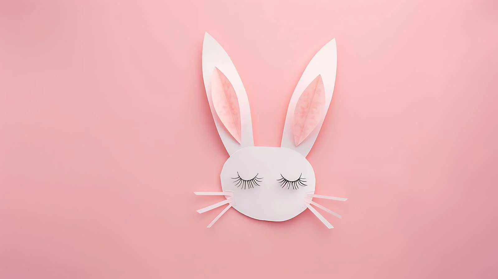 Minimal Easter Bunny Rabbit Face Concept — free download from Dotvec