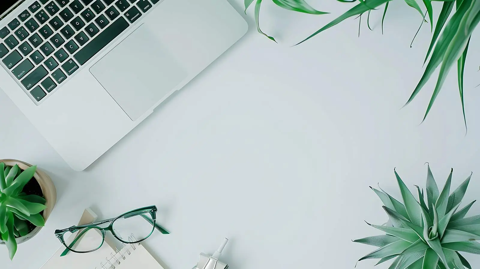 Minimal Home Office Desk Workspace with Laptop — free download from Dotvec