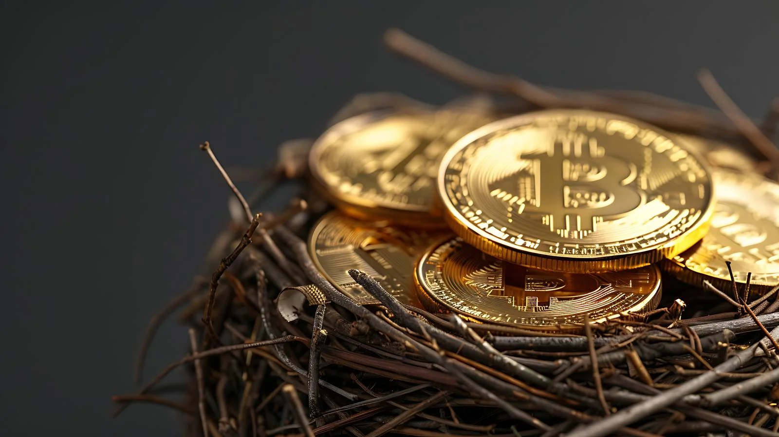 Minimal Investing with Gold Bitcoin Coins — free download from Dotvec