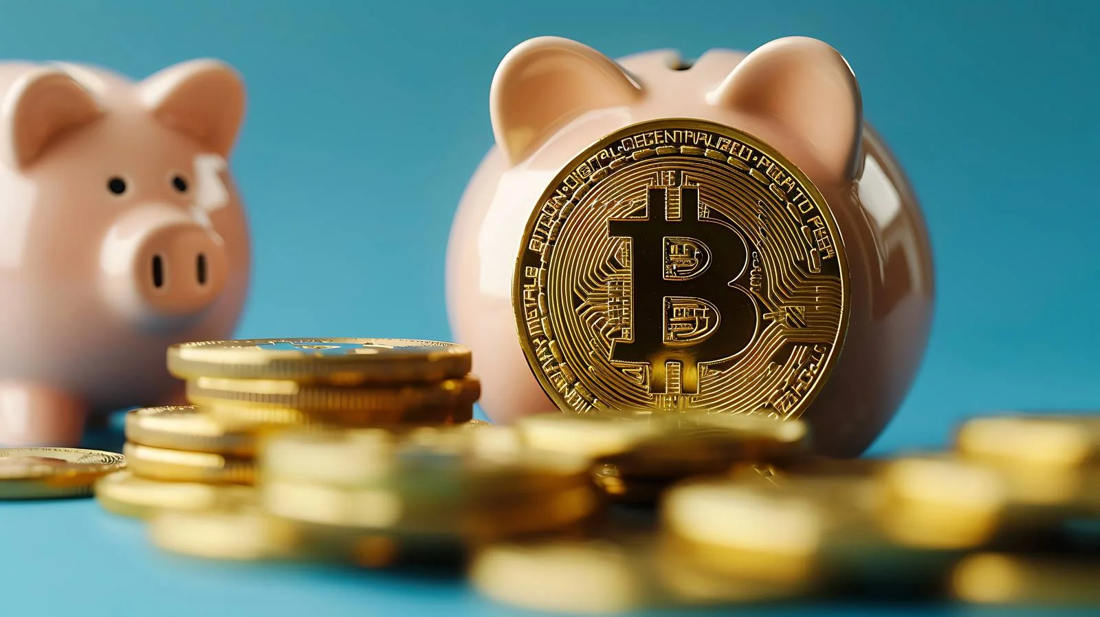 Minimalist Gold Bitcoin Investing Concept — free download from Dotvec