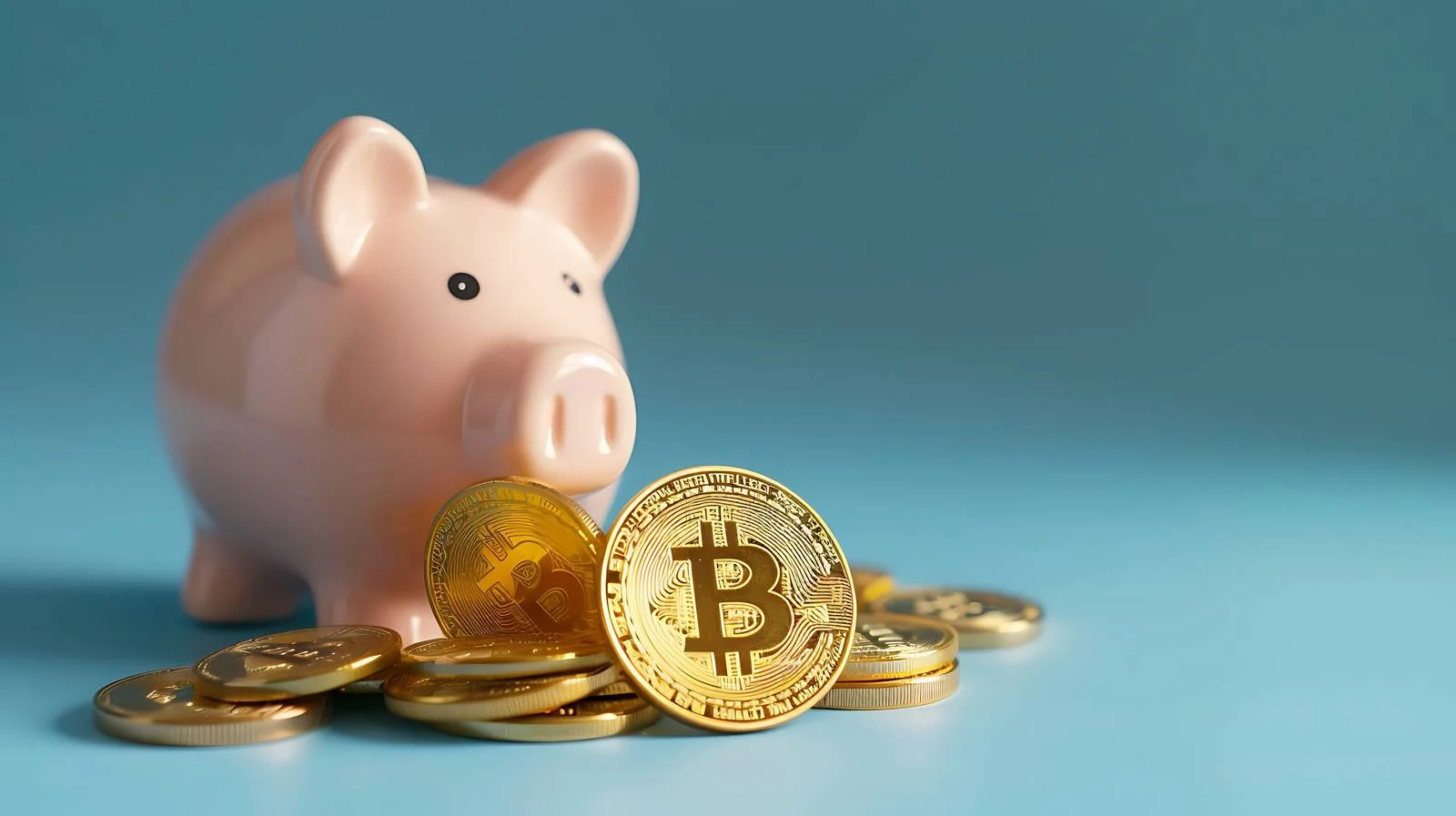 Minimal Gold Bitcoin Investing Concept Image – free crypto image from Dotvec