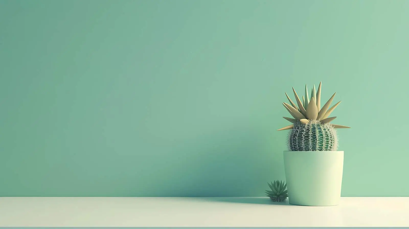 Cactus in Flowerpot - Minimal Modern Interior Design — free download from Dotvec