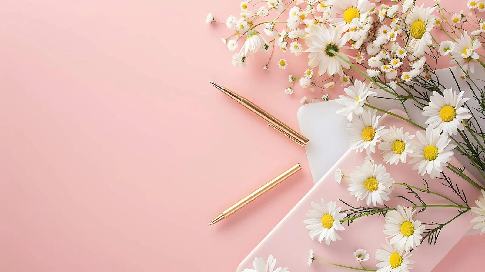 Minimal Styled White Daisy and Chamomile Flowers — free download from Dotvec