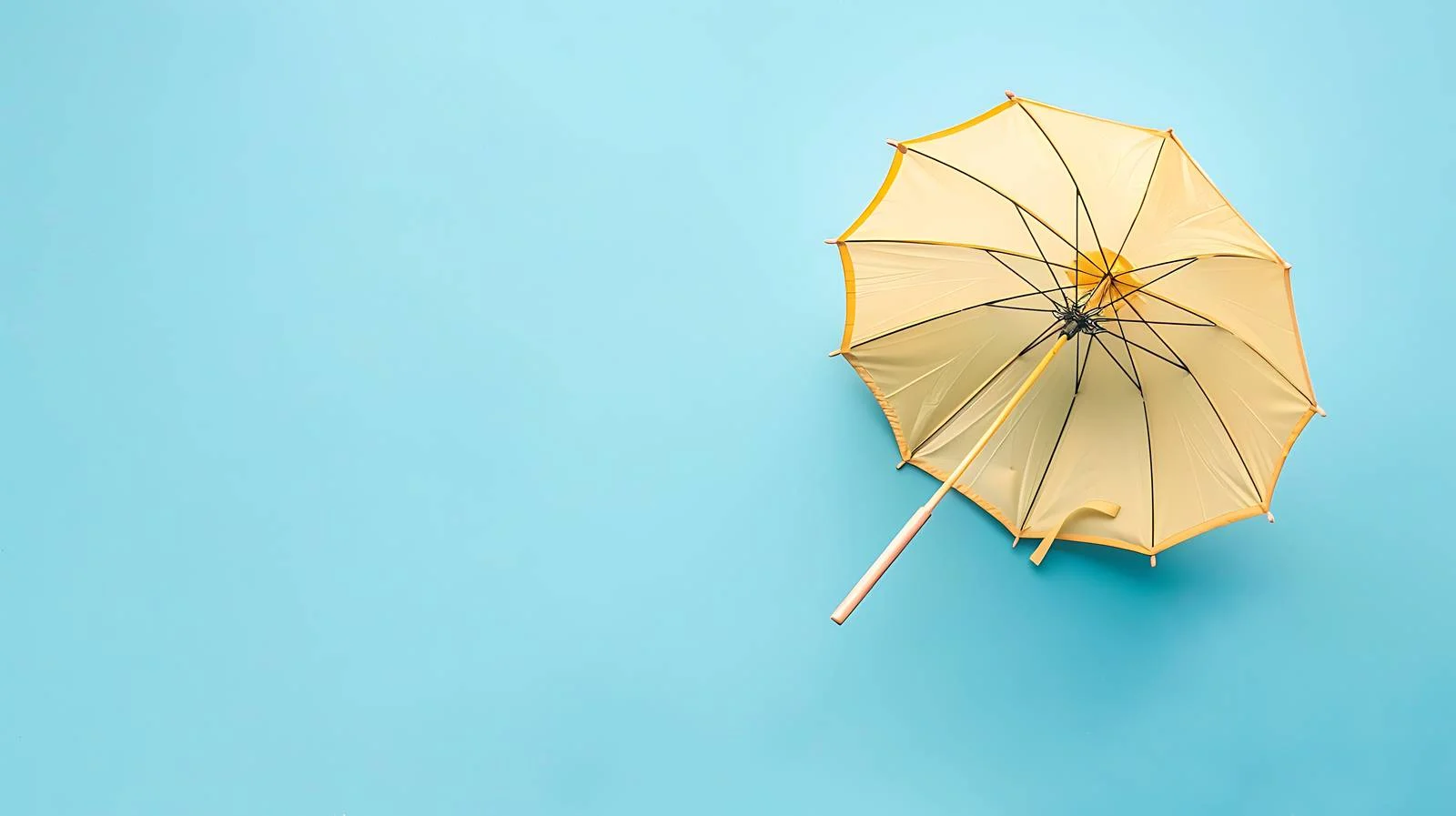 Chic Summer Umbrella on Blue Background — free download from Dotvec
