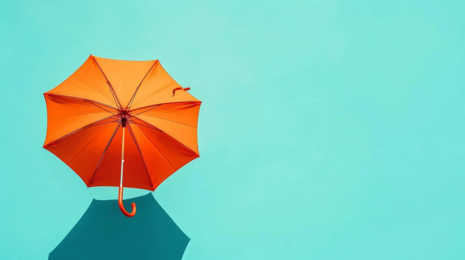 Minimal Summer Umbrella Concept on Blue — free download from Dotvec