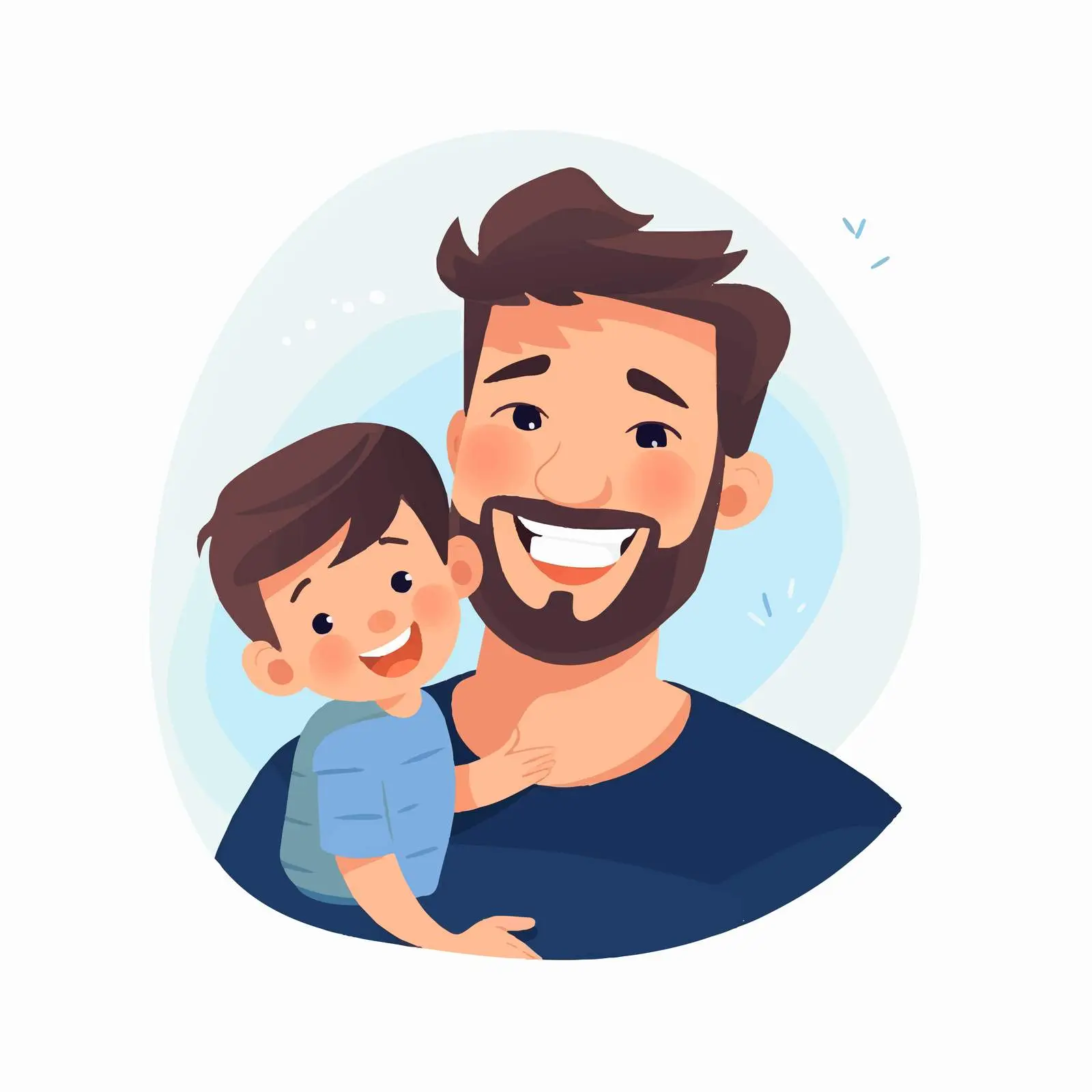 Minimalist Happy Father's Day Card with Baby — free download from Dotvec