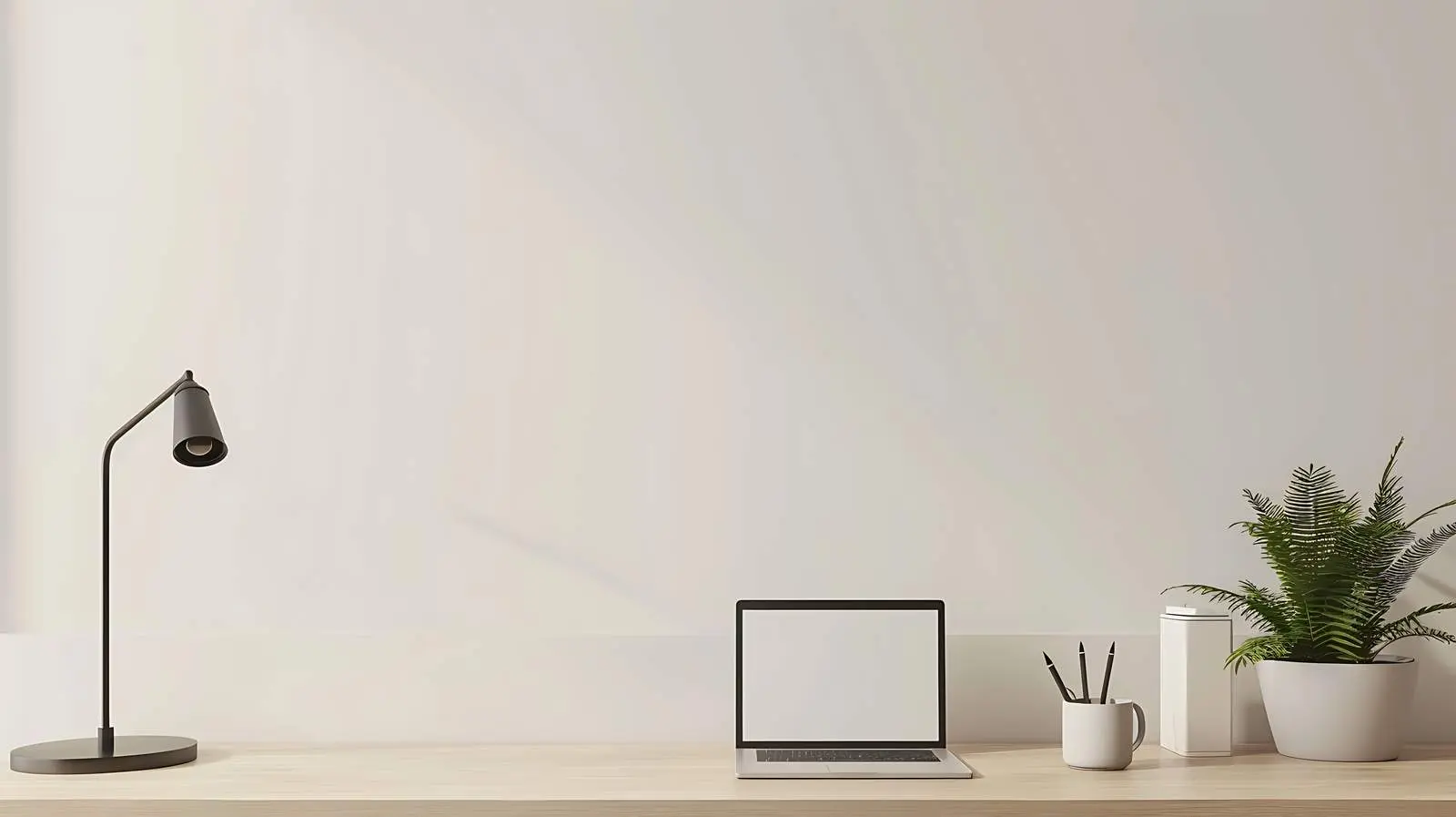 Minimalist Home Office Desk Workspace with Laptop — free download from Dotvec