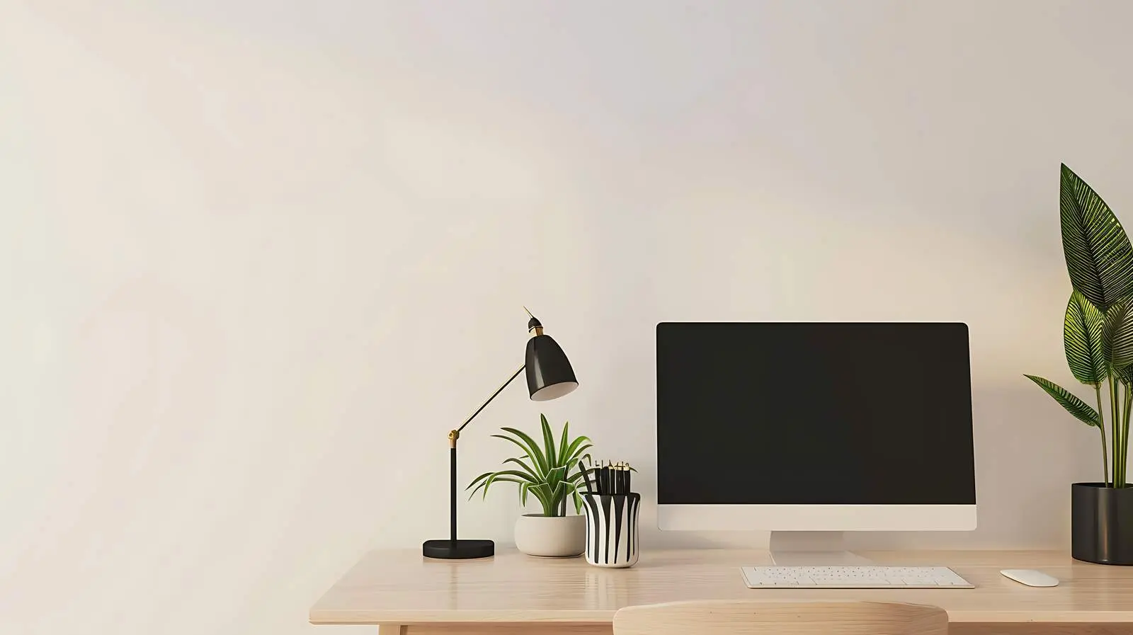 Minimalist Home Office Desk Setup with Laptop — free download from Dotvec