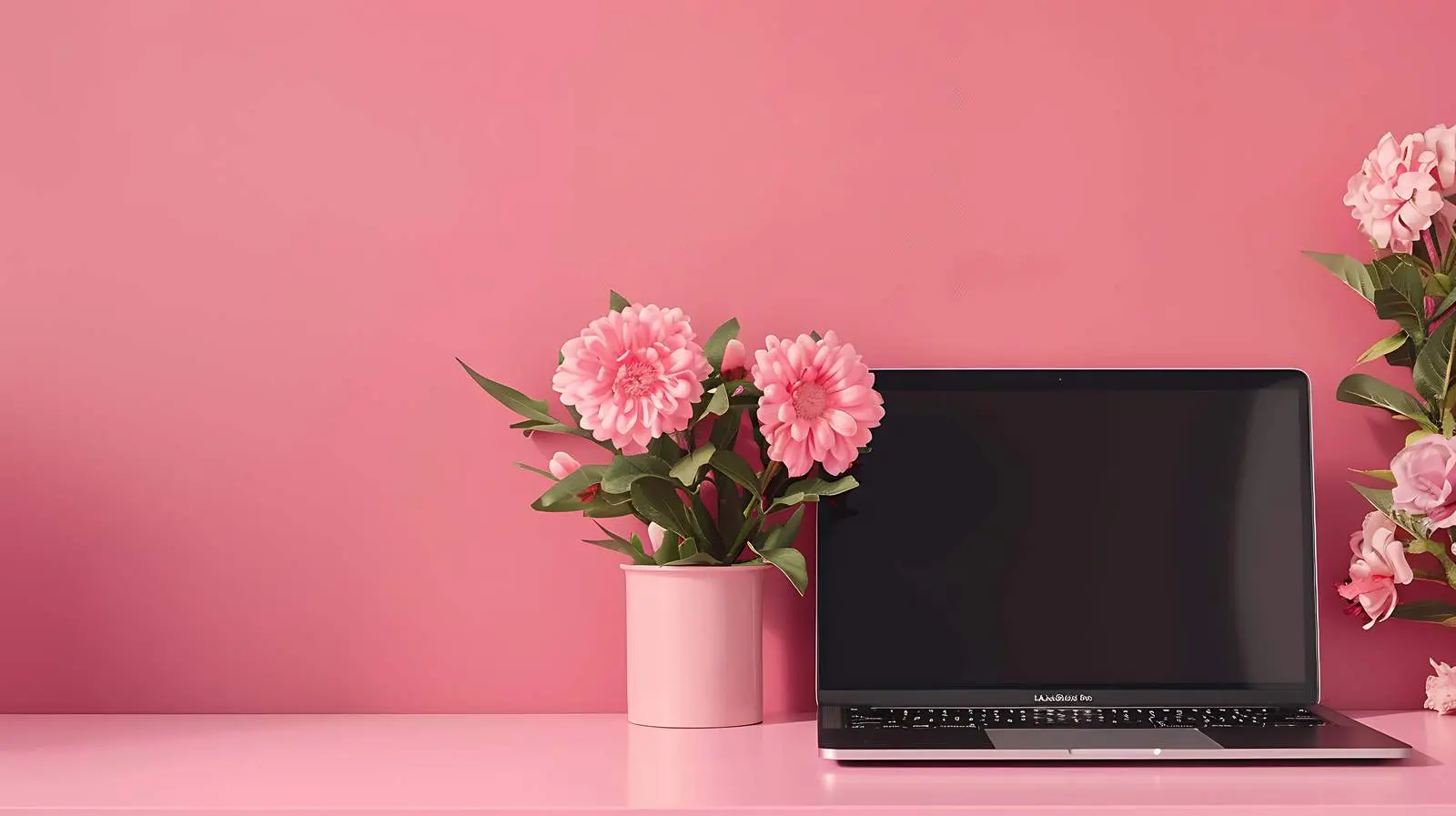 Minimalist Home Office Workspace with Laptop — free download from Dotvec