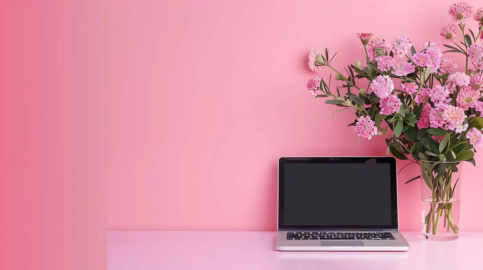 Minimalist Home Office Desk with Laptop — free download from Dotvec