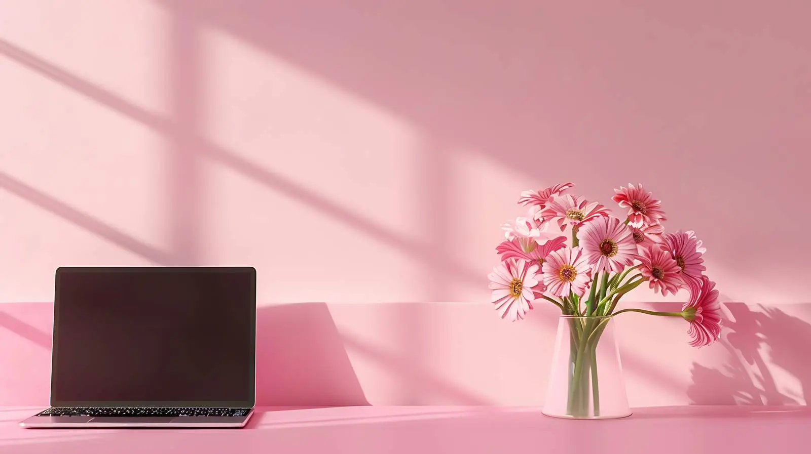 Minimalist Home Office Desk Setup with Laptop — free download from Dotvec