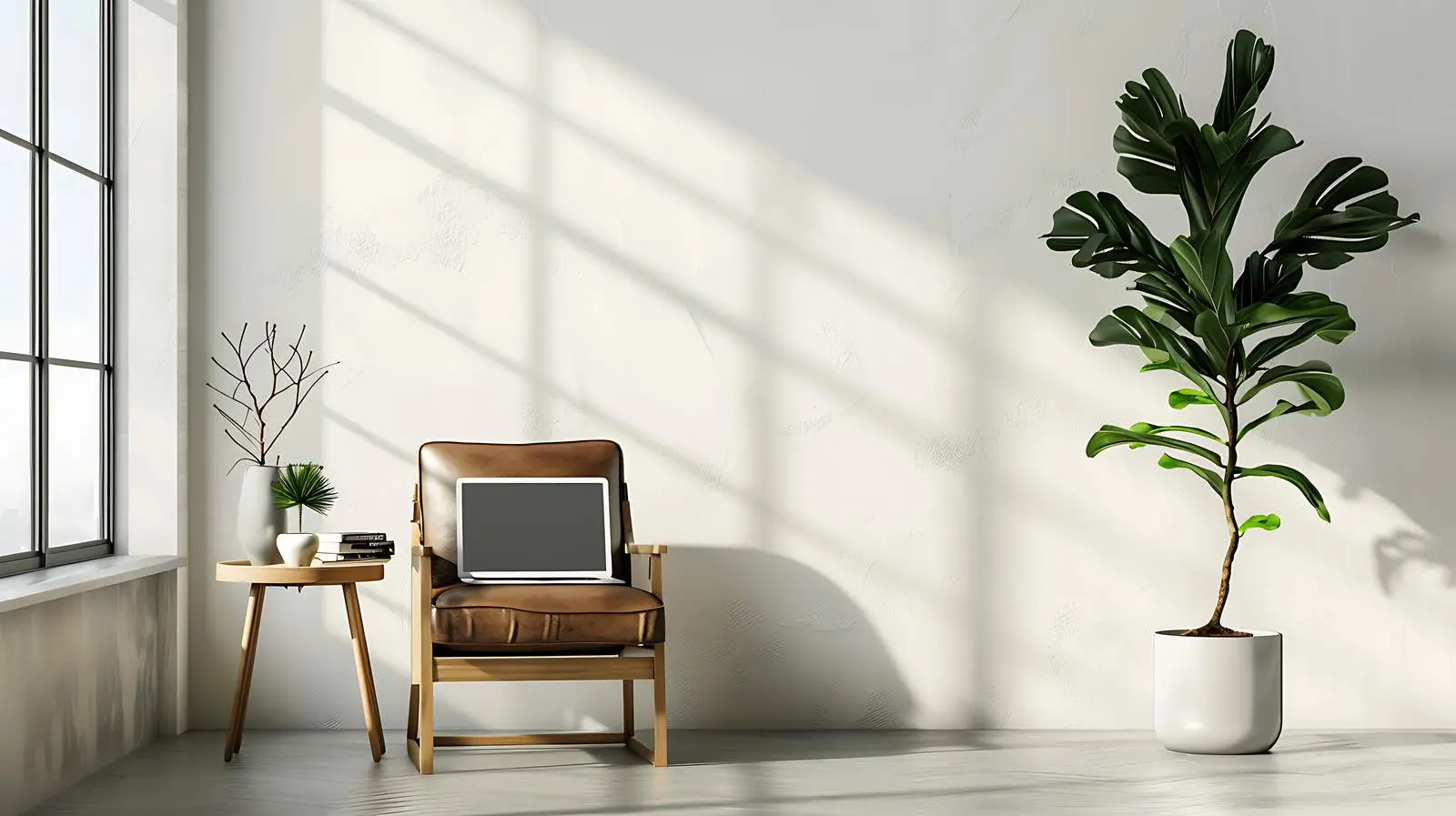 Stylish Minimalist Home Office Desk Workspace – free home office decor image from Dotvec