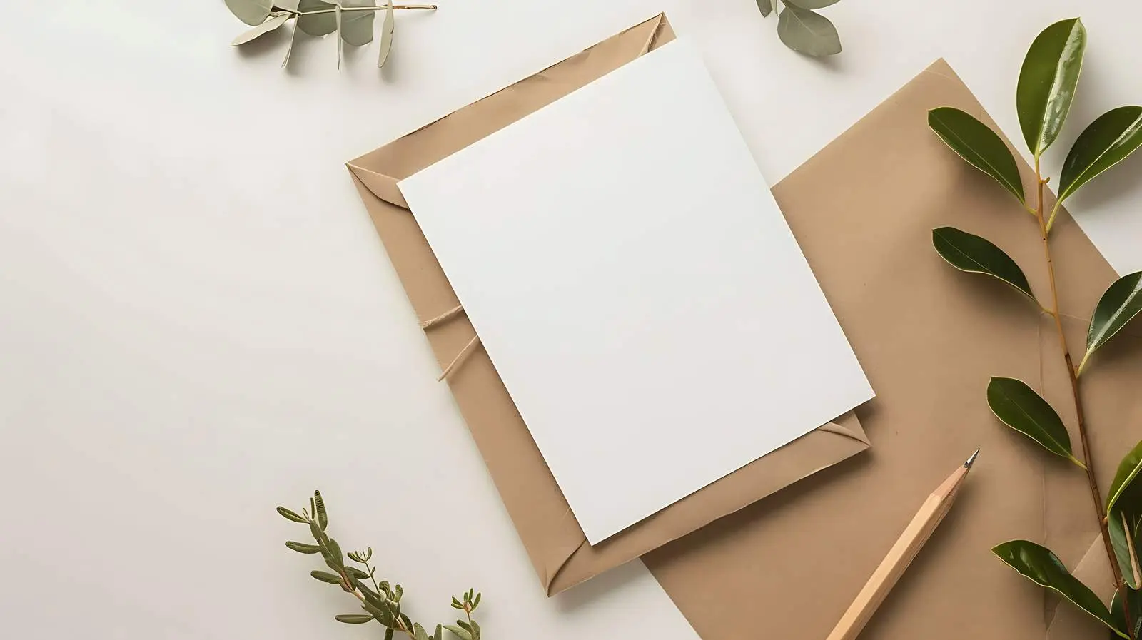 Minimalist Home Workspace with Desk and Stationery — free download from Dotvec