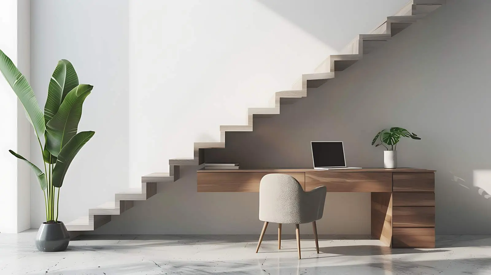 Minimalist Modern Home Office Workspace with Laptop – free professional setup image from Dotvec