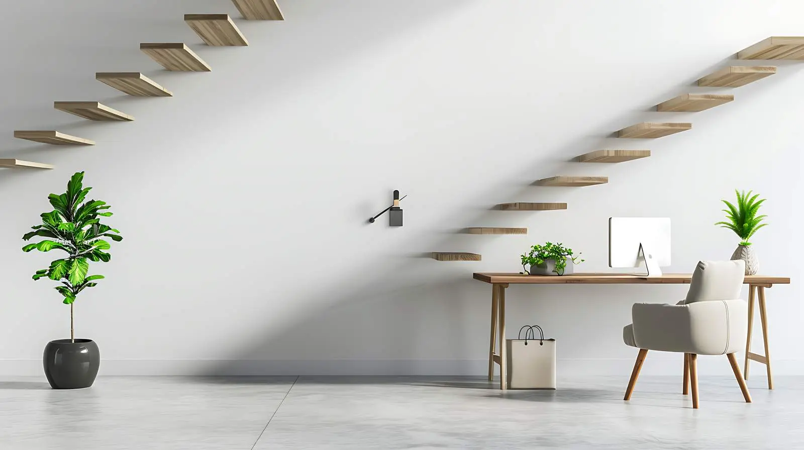 Stylish Modern Home Office Workspace with Laptop – free home office decor image from Dotvec