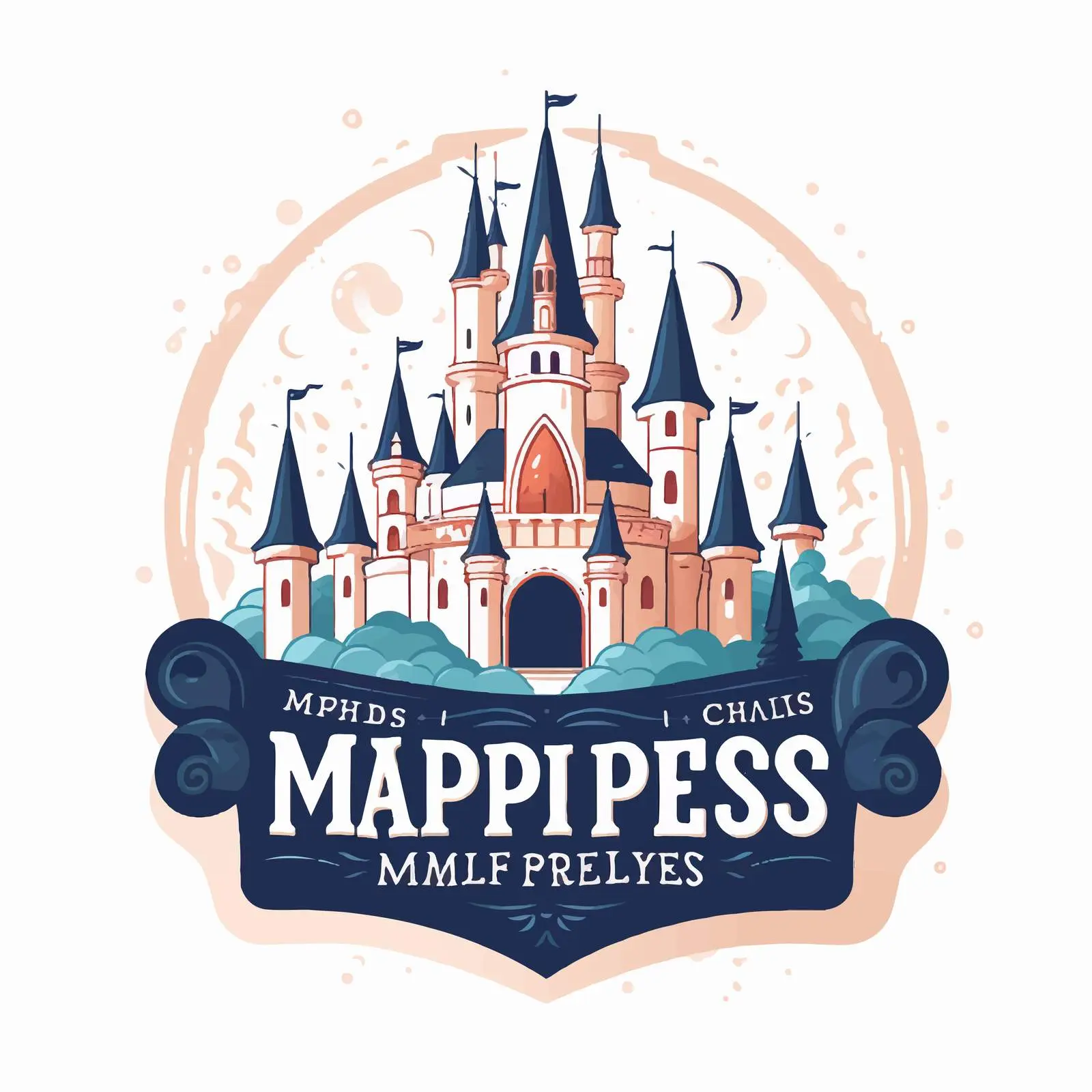 Miracles Happen Typography with Fairytale Castle — free download from Dotvec