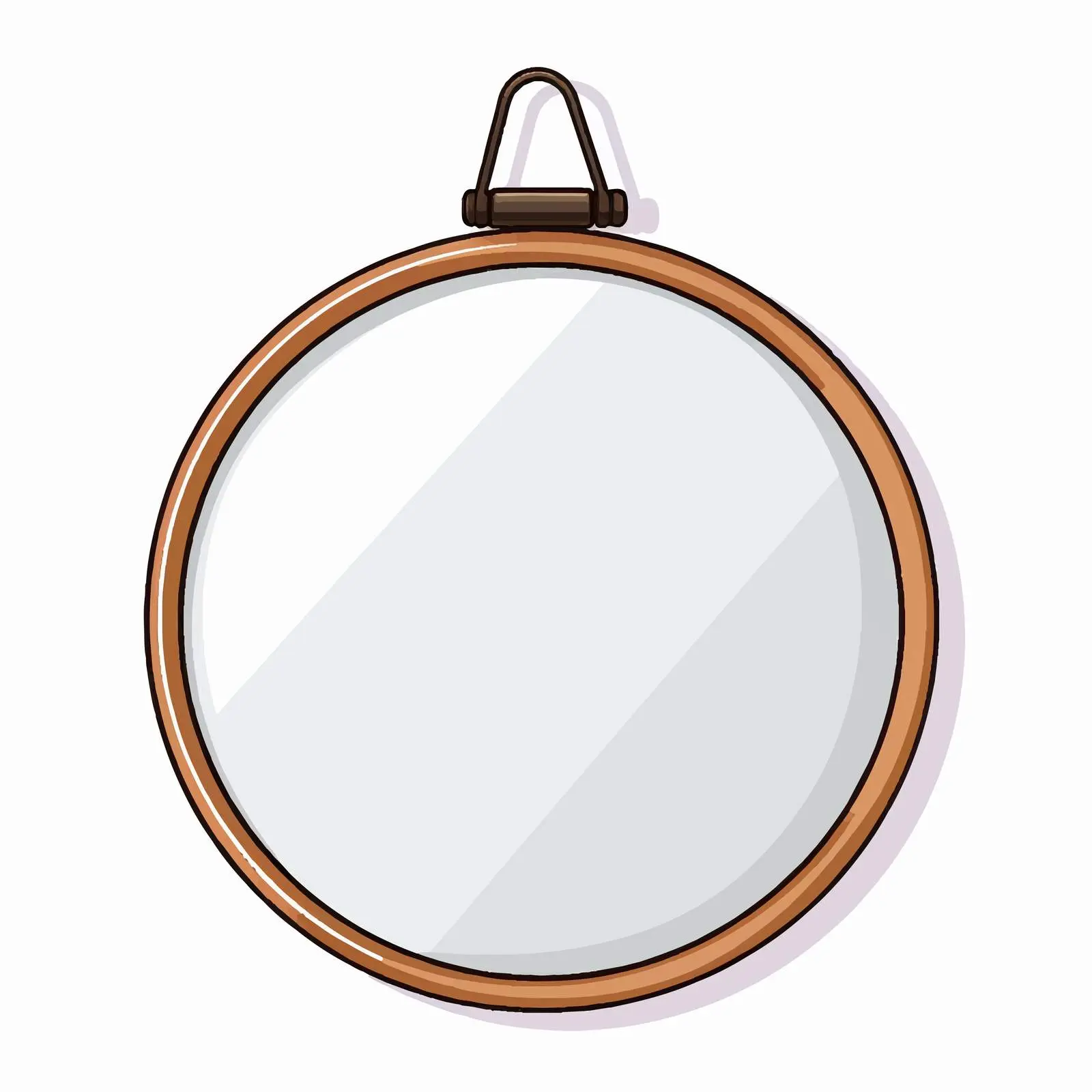 Mirror Line Vector Illustration on White Background — free download from Dotvec
