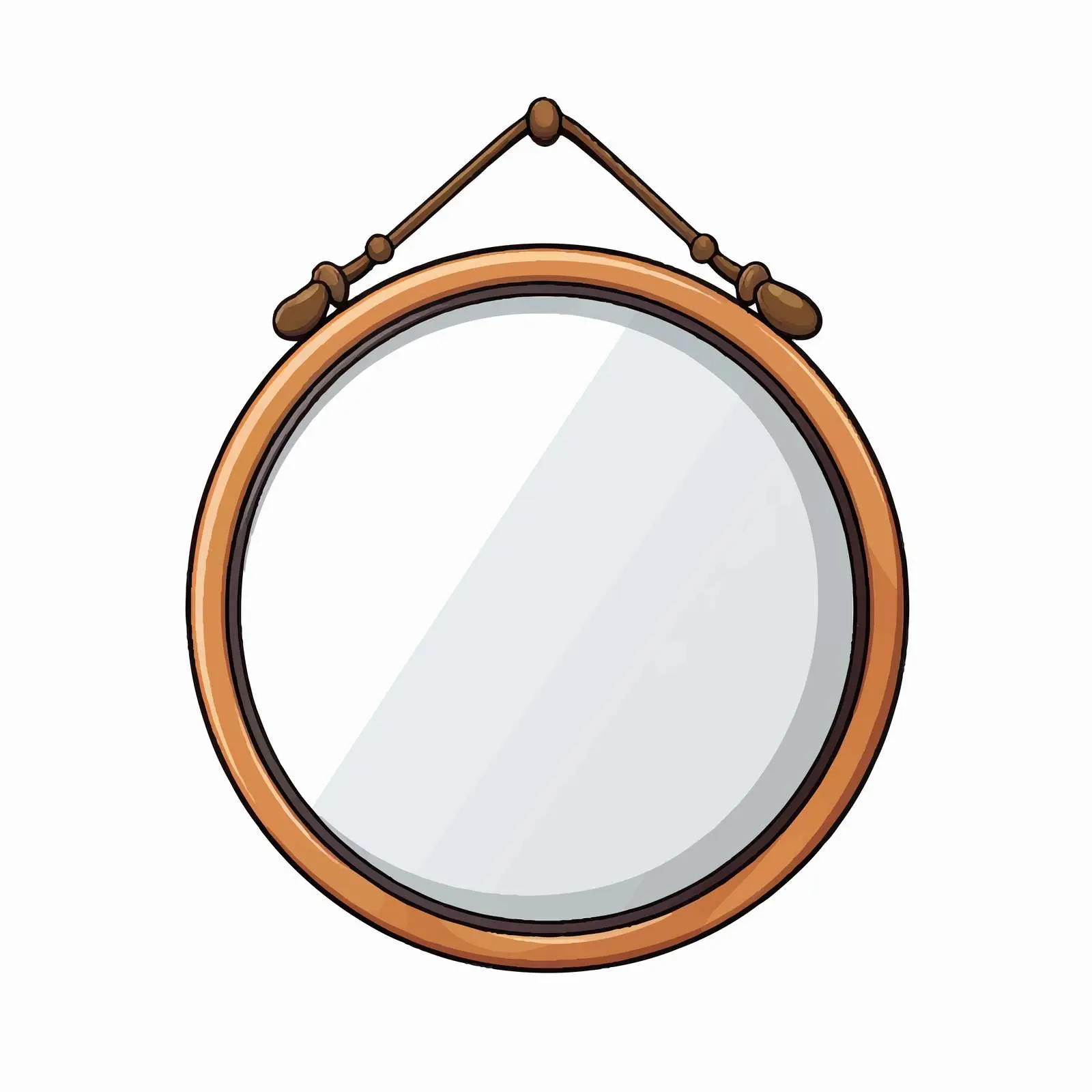 Elegant Mirror Vector Illustration on White Background — free download from Dotvec