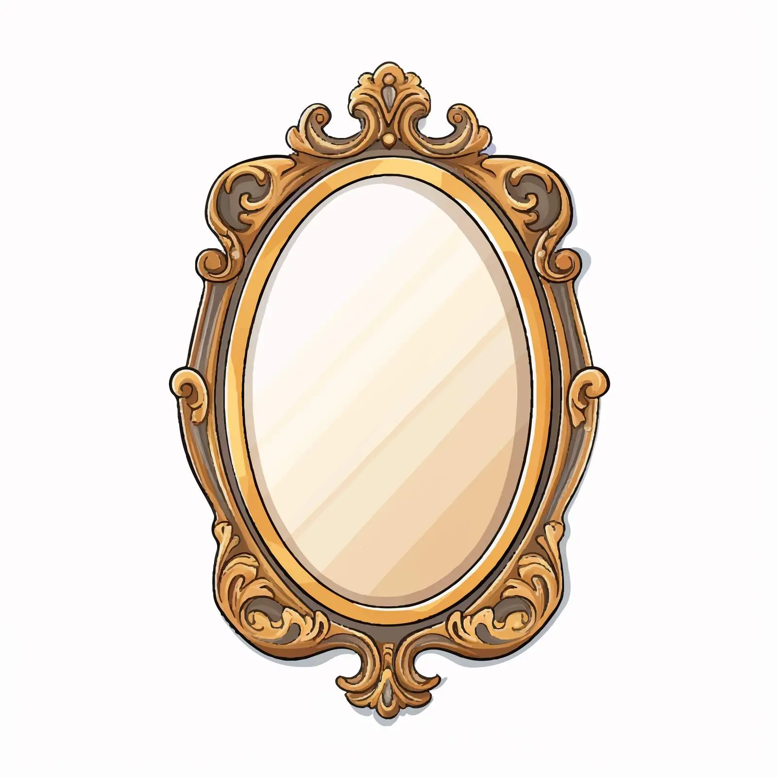 Isolated Mirror Vector Illustration on White Background — free download from Dotvec