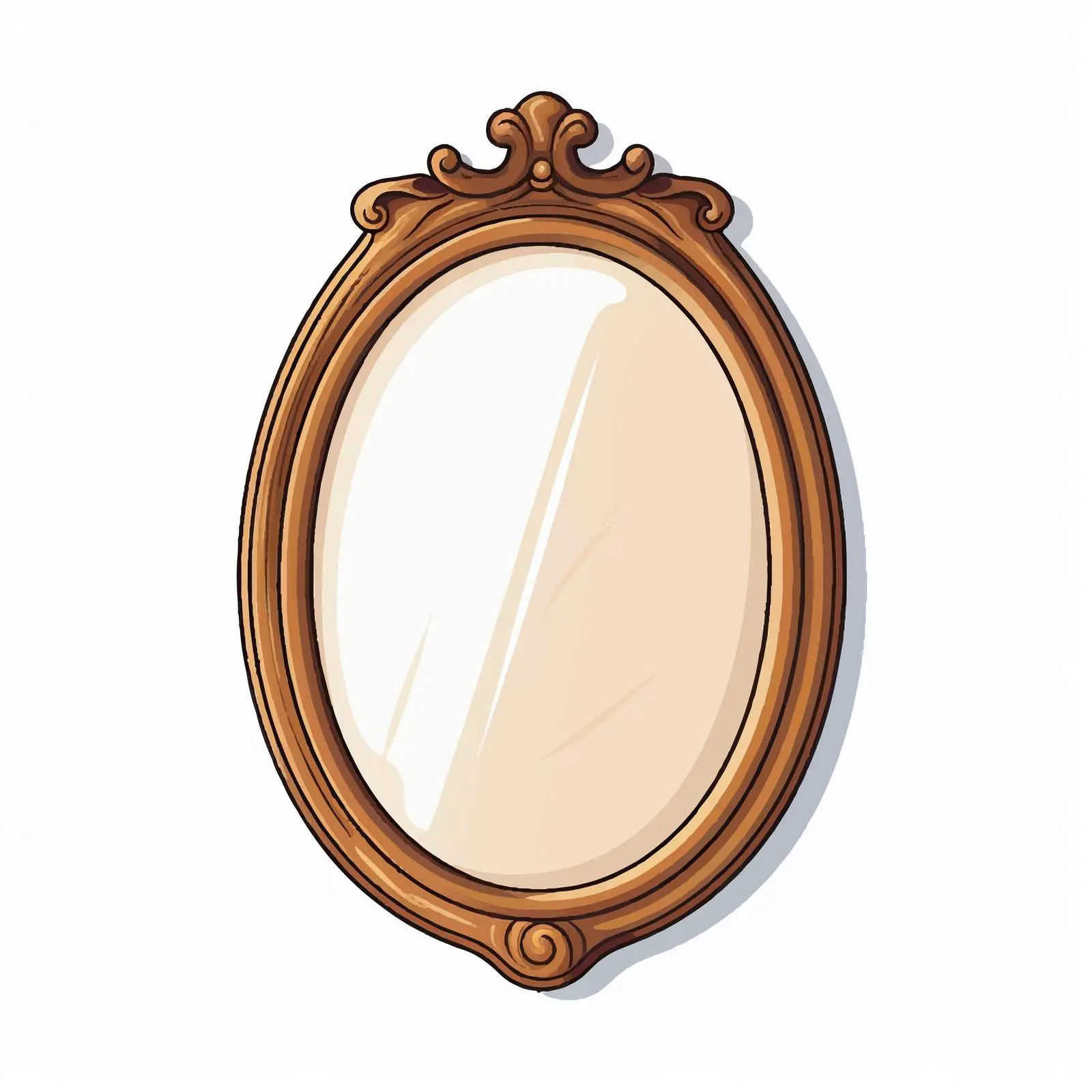 Mirror Vector Illustration on White Background — free download from Dotvec
