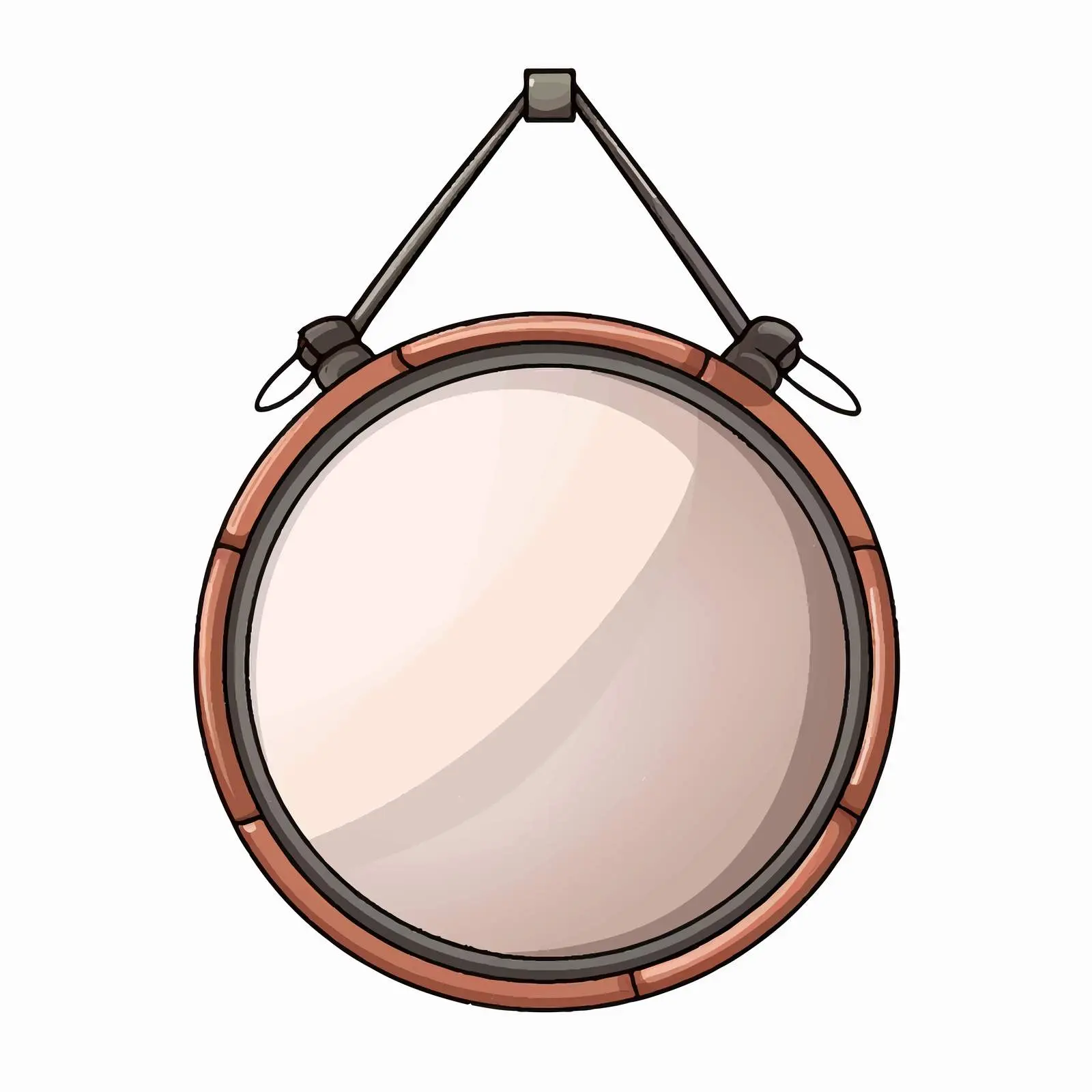Top View Mirror Vector Illustration on White Background — free download from Dotvec