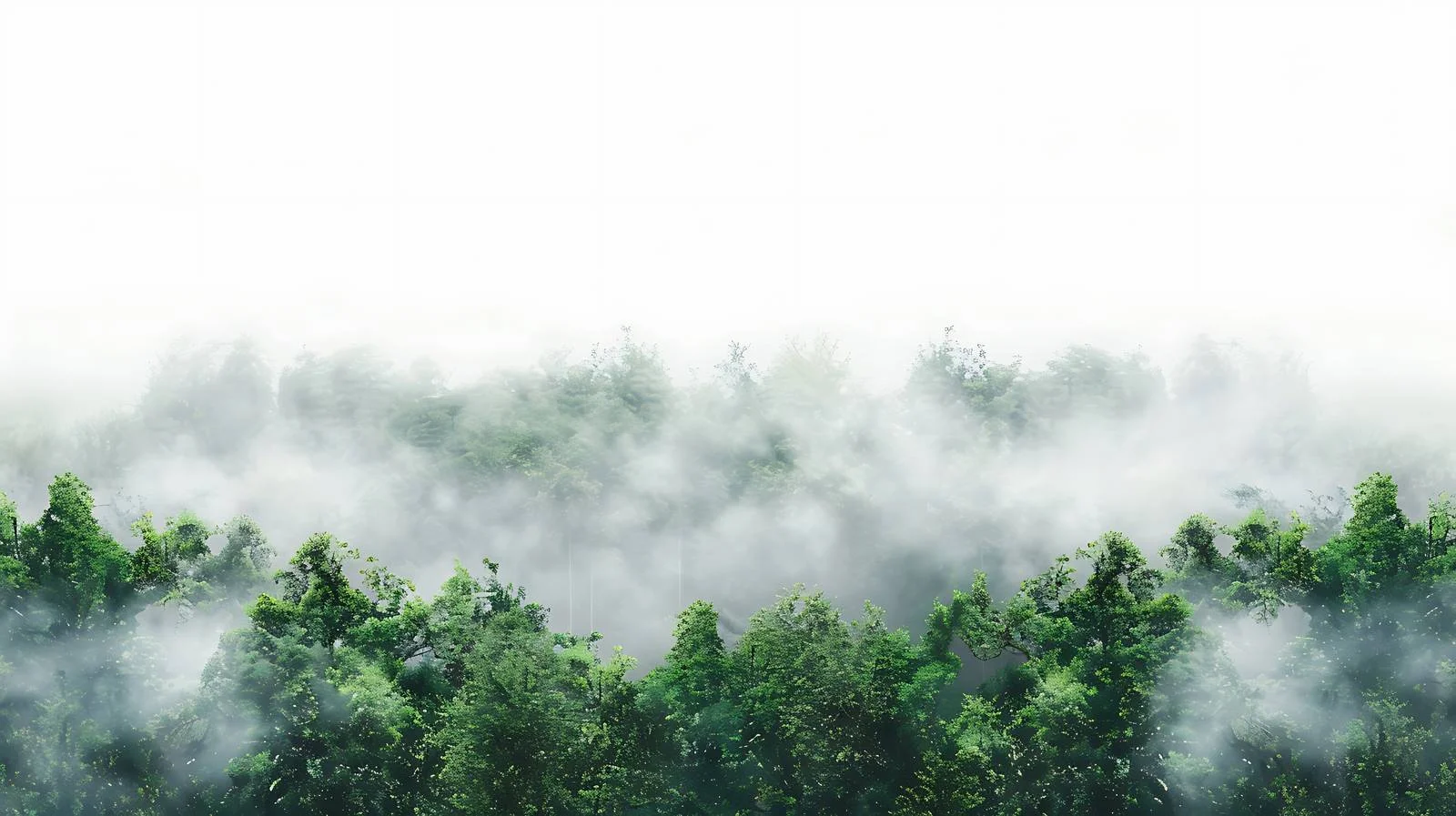 Aerial Mist Over Forest on White Background — free download from Dotvec