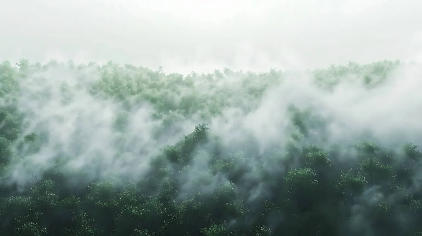 Aerial View of Misty Forest Clearing — free download from Dotvec