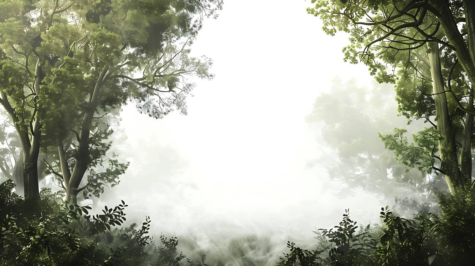 Enchanting Forest Fog on White Background — free download from Dotvec