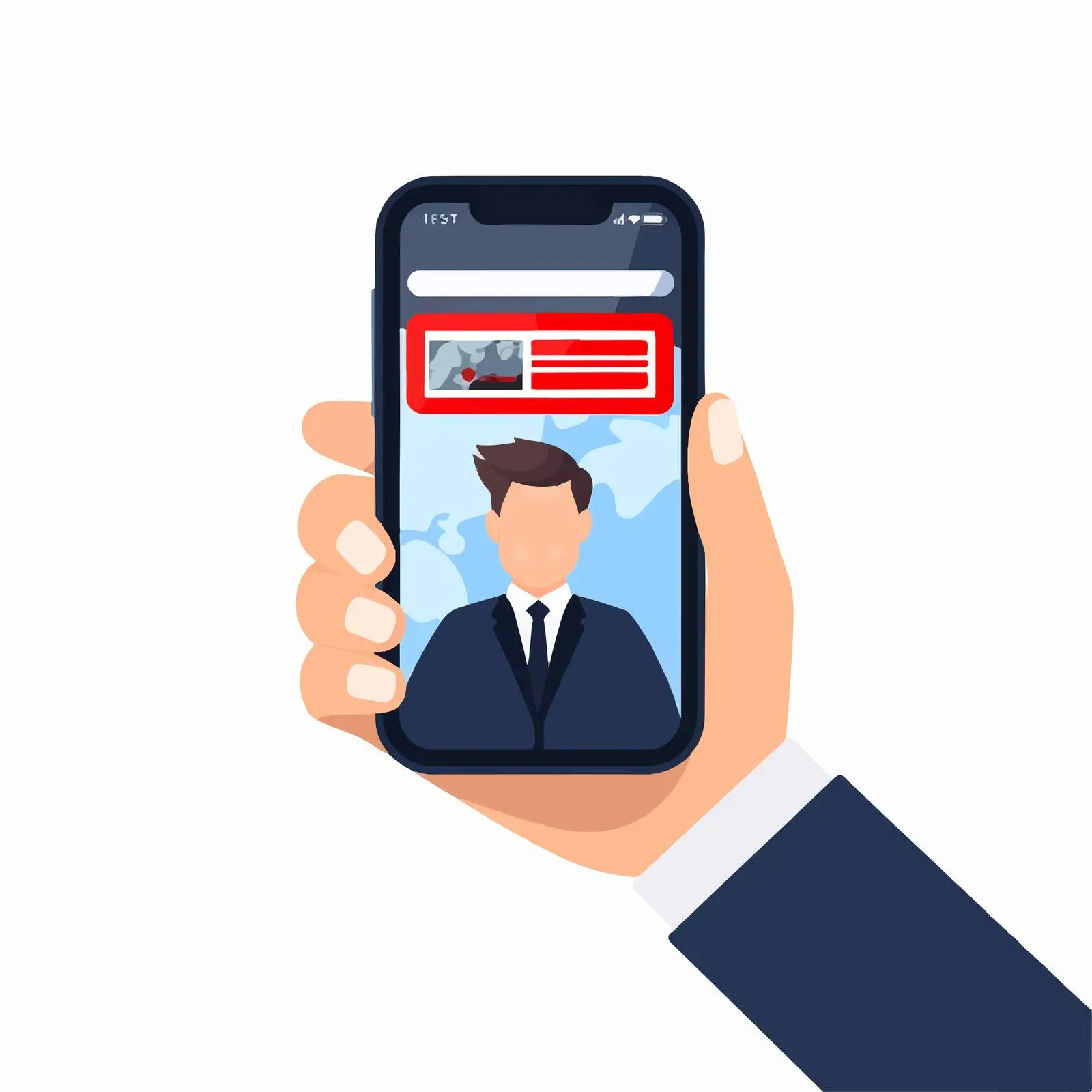 Person Watching Live News on Mobile Phone – free broadcast image from Dotvec