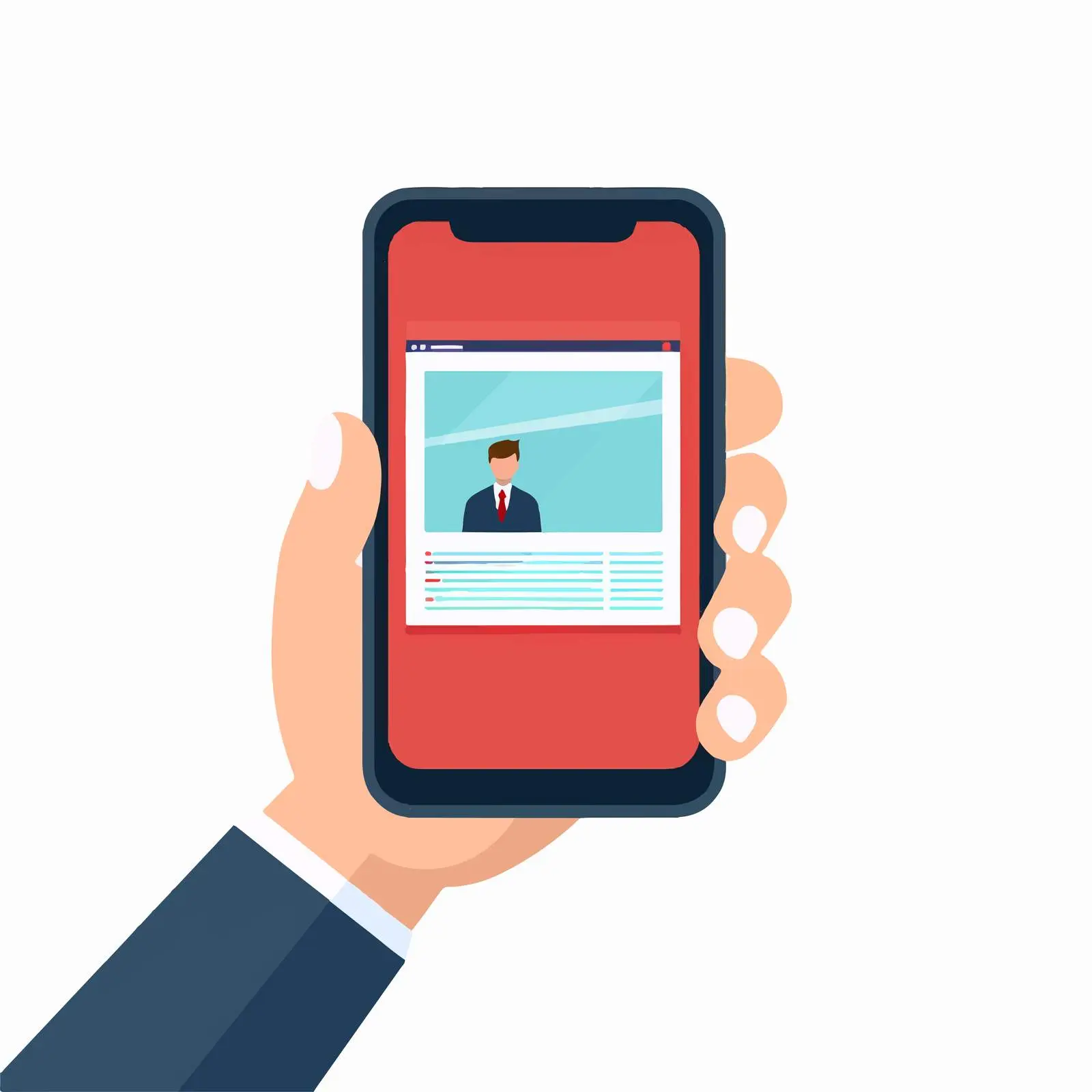 Person Watching Live News on Mobile Phone – free broadcast image from Dotvec