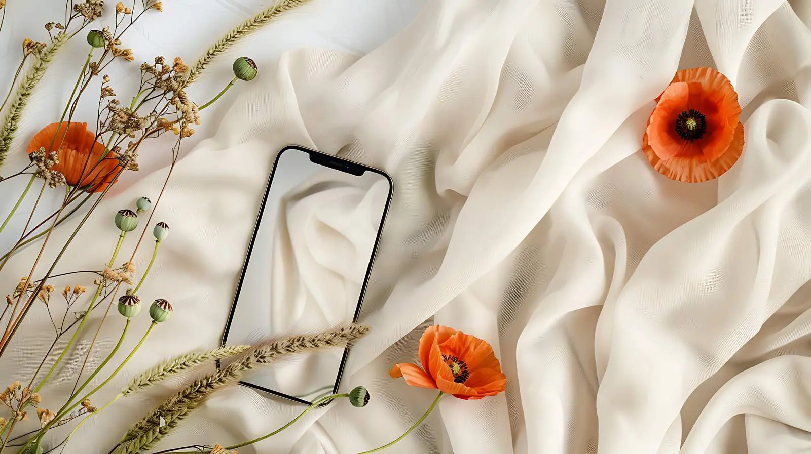 Mobile Phone Screen with Empty Space for Mockup – free visual mockup image from Dotvec