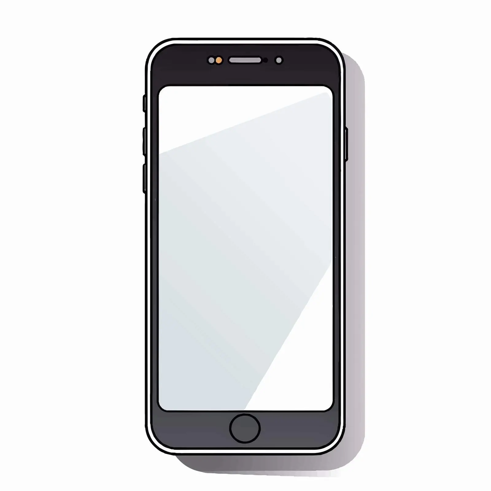 Mobile Phone Vector Illustration on White Background – free tech graphics image from Dotvec