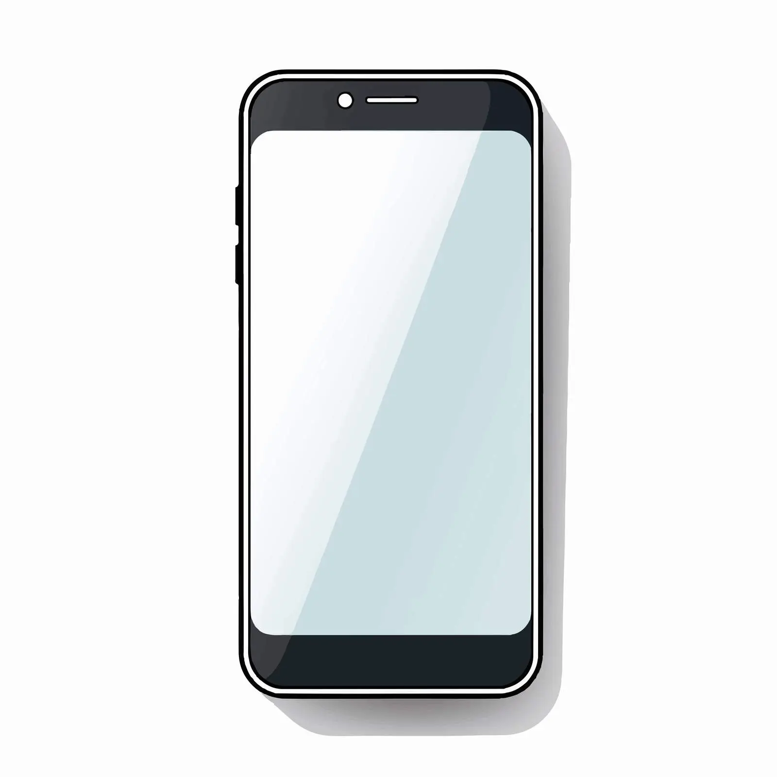 Mobile Phone Vector Illustration on White Background — free download from Dotvec