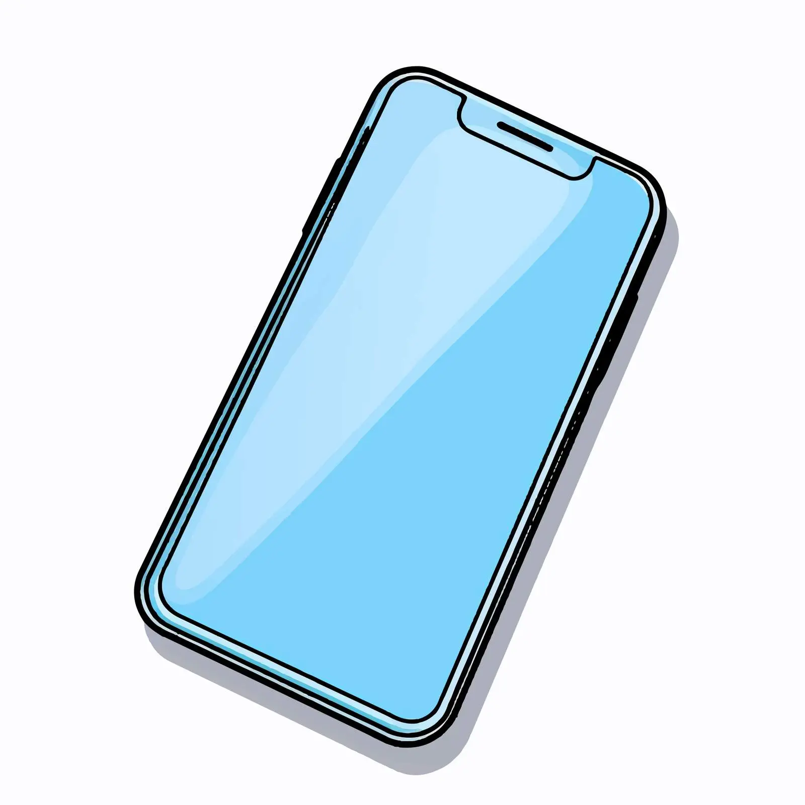 Mobile Phone Vector Illustration on White Background — free download from Dotvec