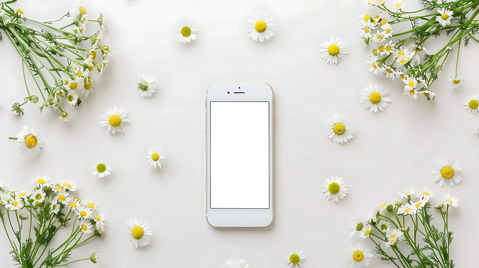 Mobile Phone Mockup on Table with Blank Space – free ban image from Dotvec
