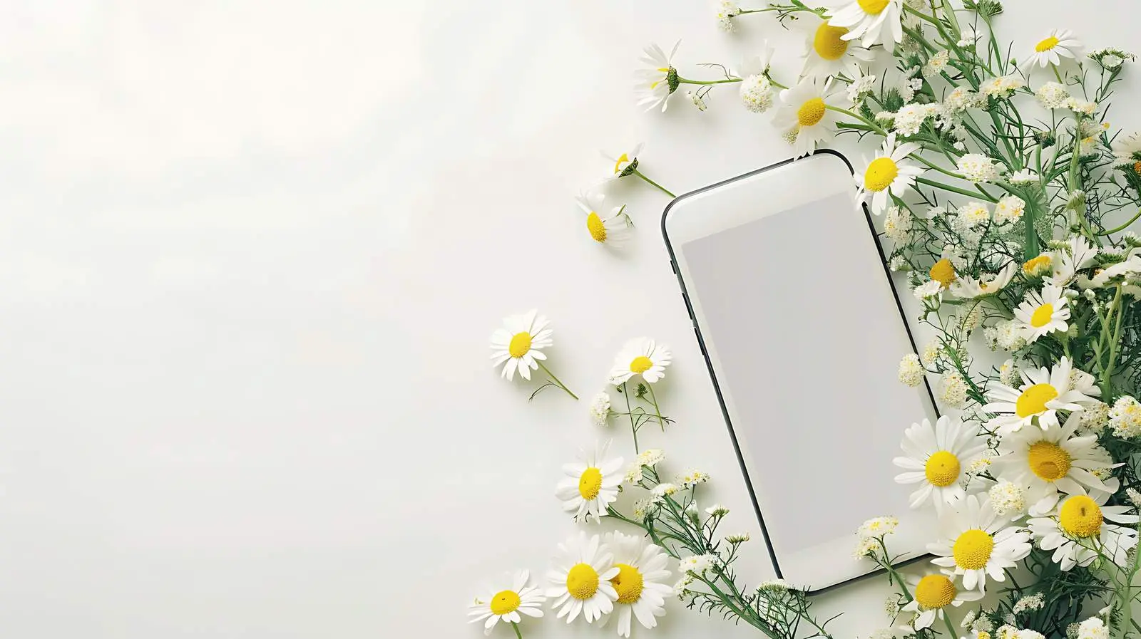 Mobile Phone Mockup on Table with Blank Space — free download from Dotvec