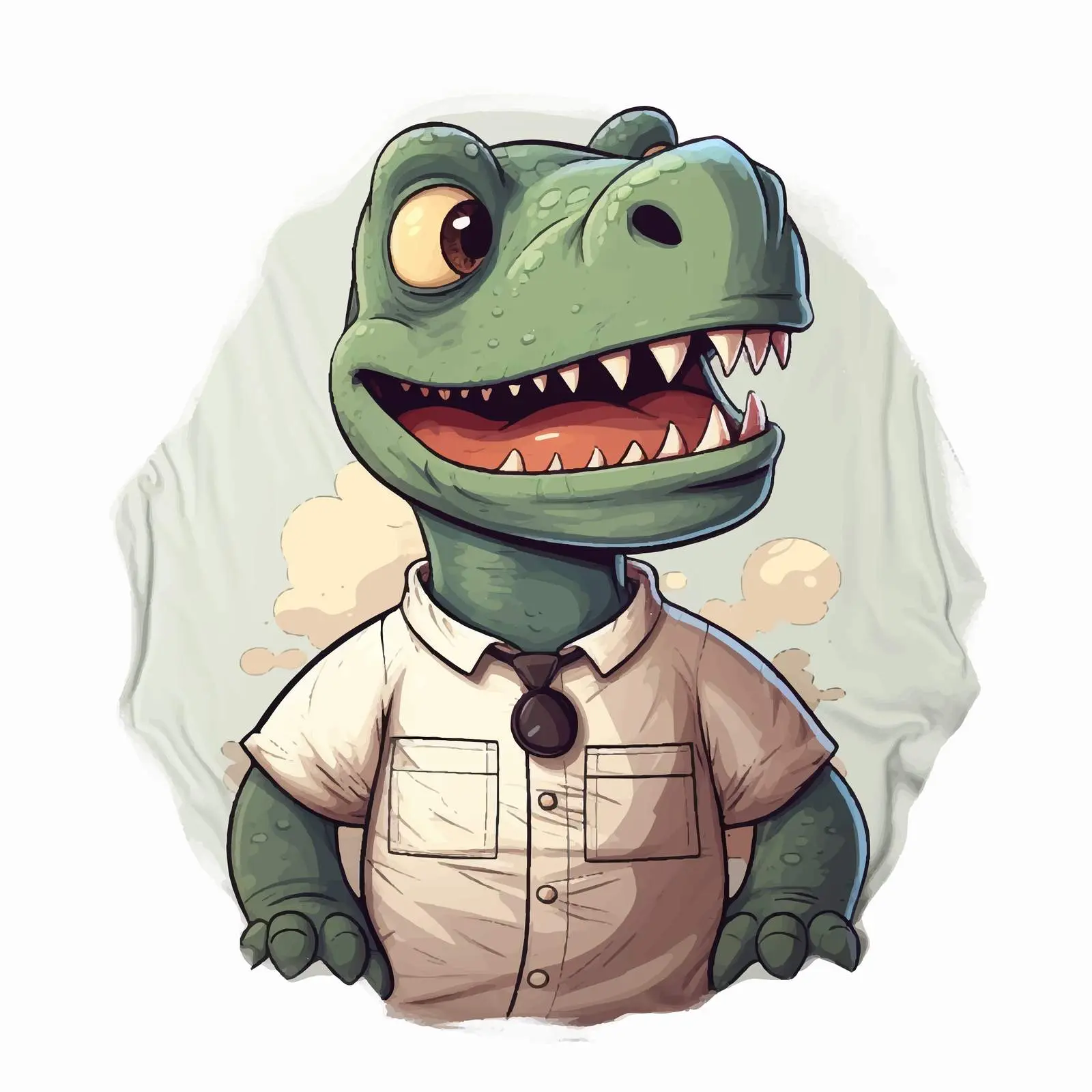 Dinosaur Cartoon Character Shirt Mockup — free download from Dotvec