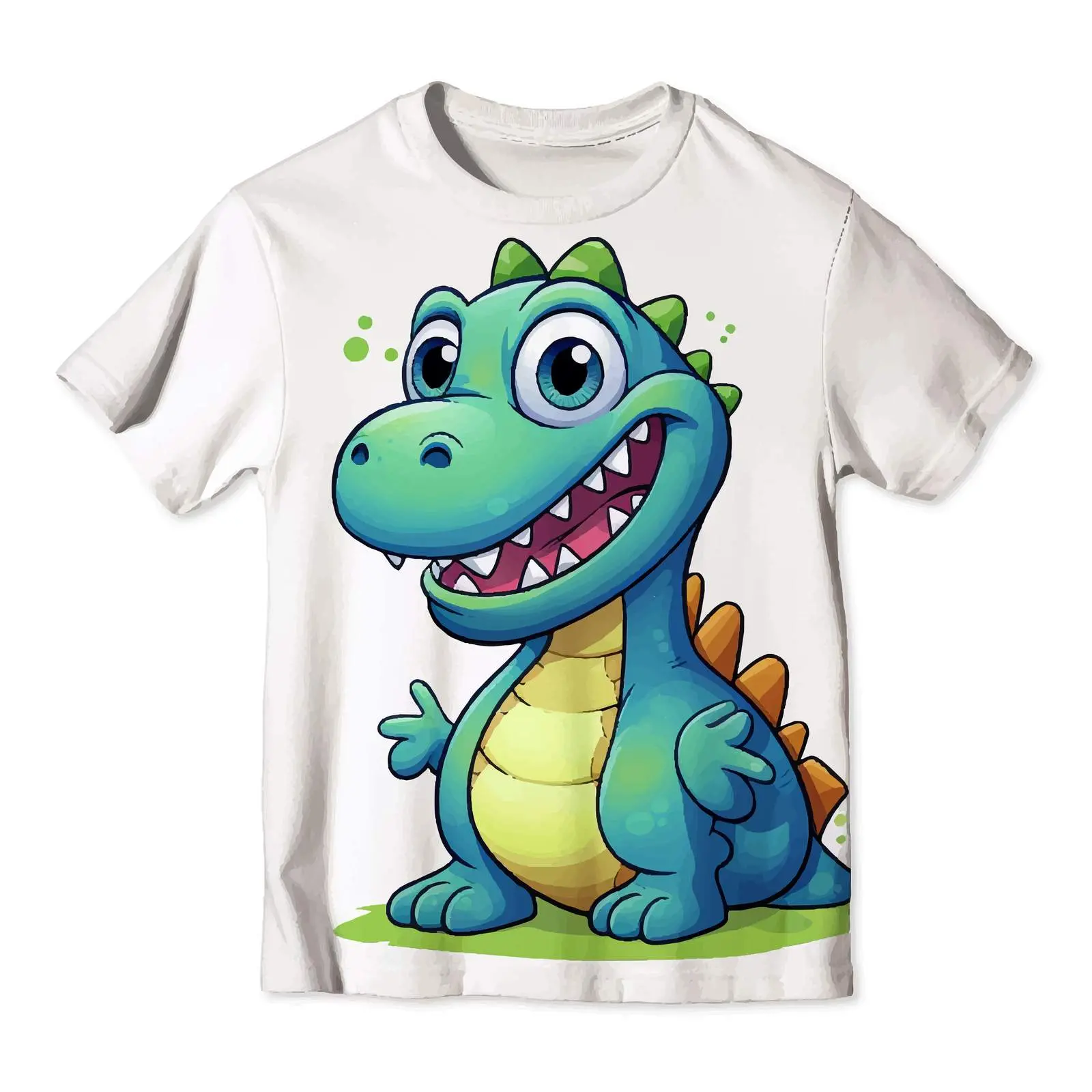 Dinosaur Cartoon Character Shirt Mockup — free download from Dotvec