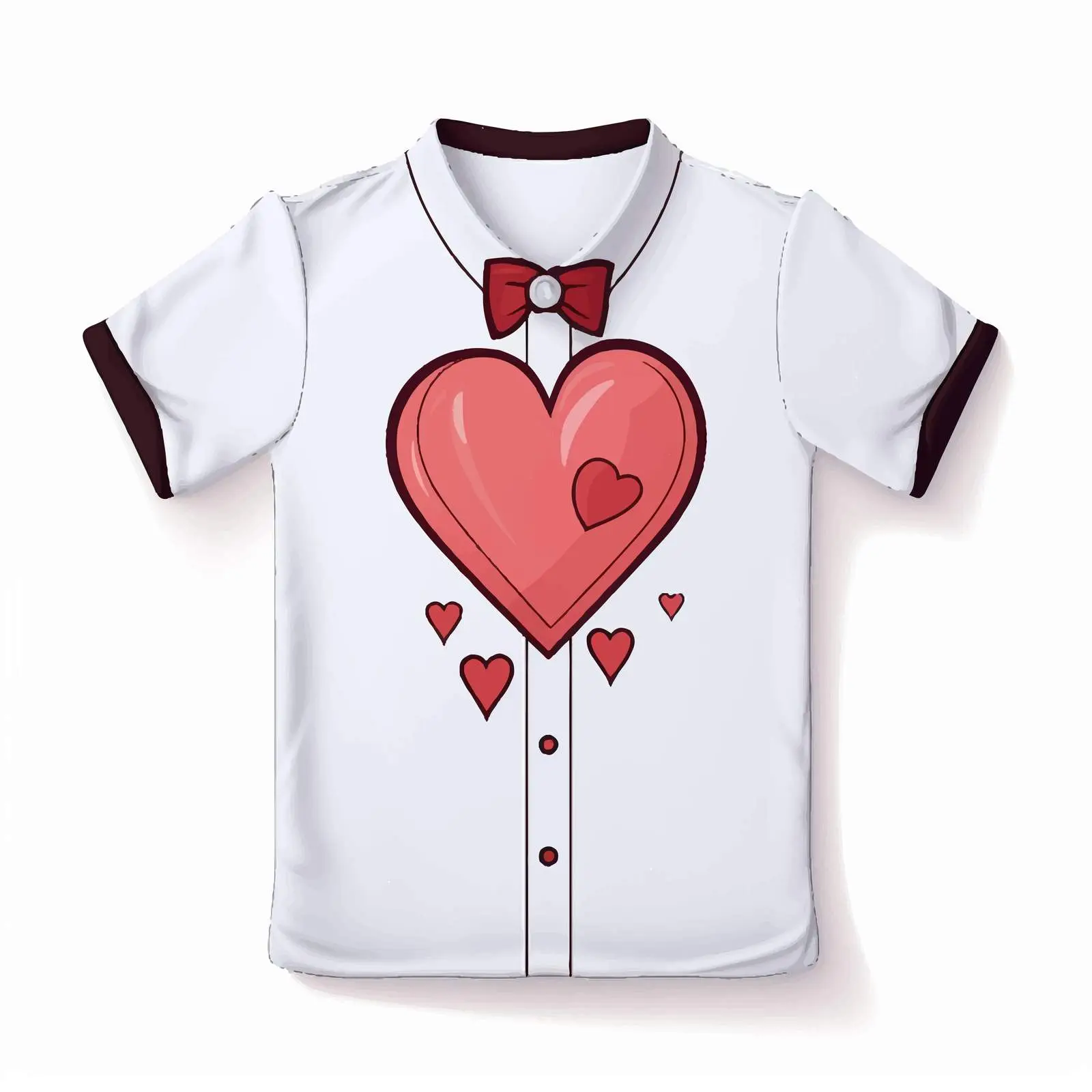 Valentine's Day Shirt Mockup with Icon Illustration – free love icon image from Dotvec