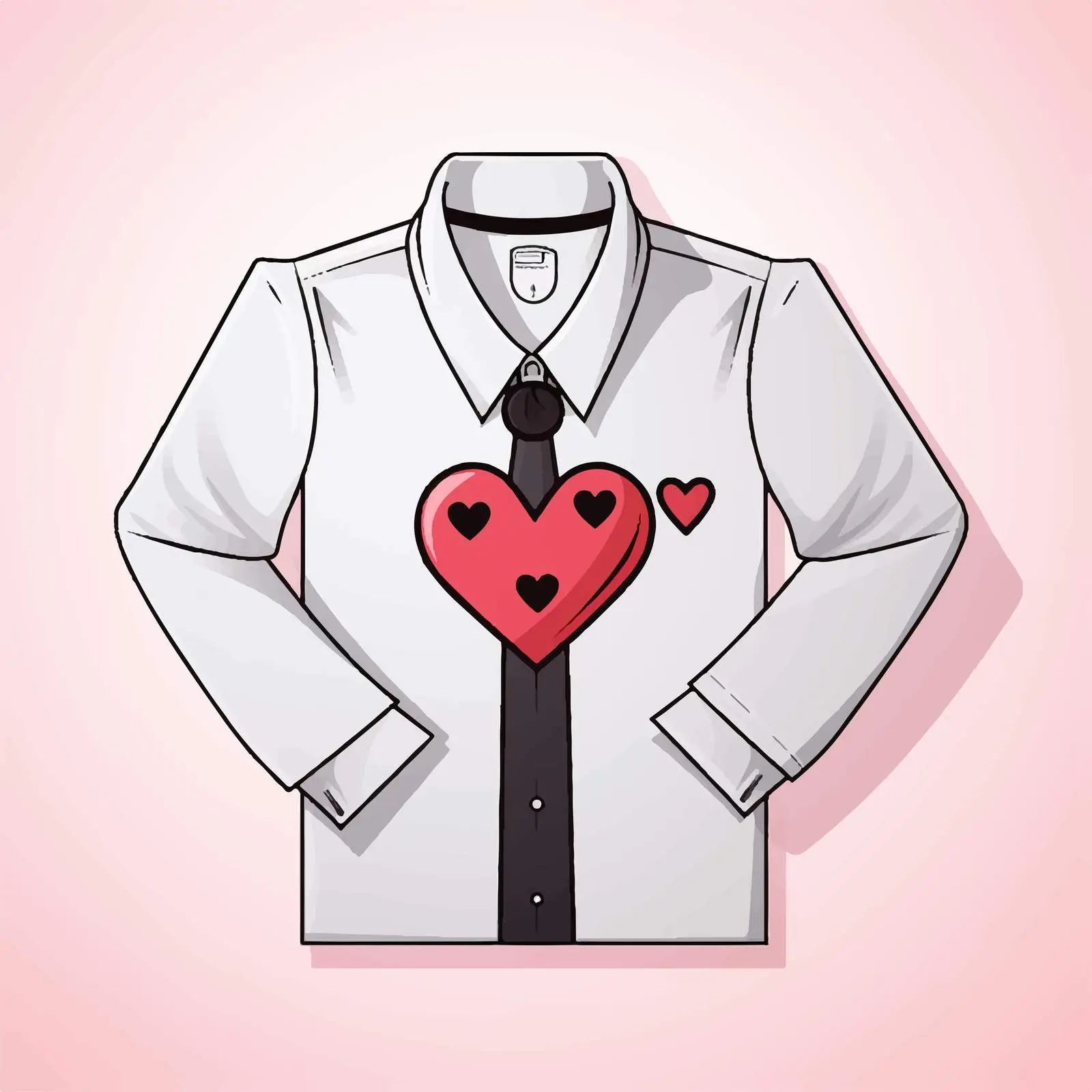 Valentine's Day Shirt Mockup with Heart Icons – free heart icon image from Dotvec